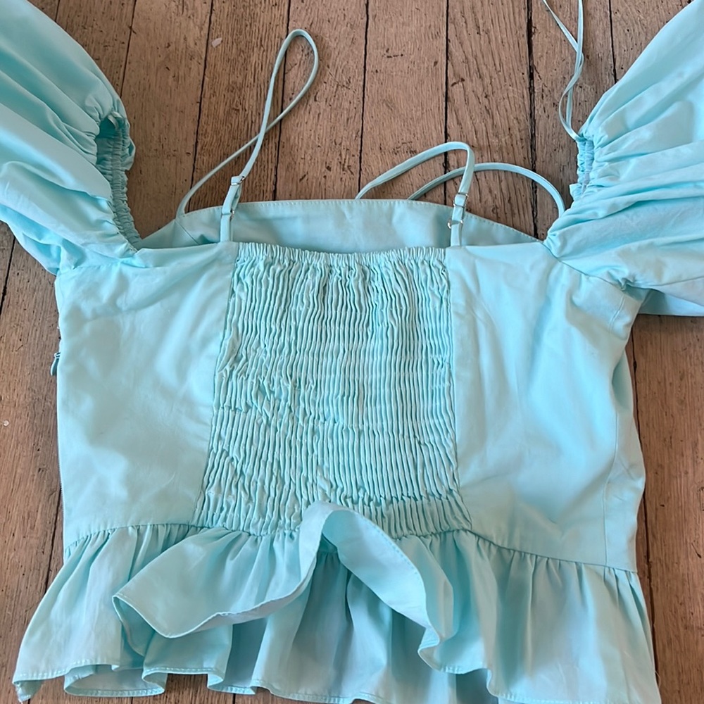 NWOT Zara Puff Sleeve Top - Picture 8 of 8